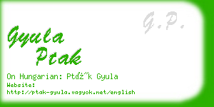 gyula ptak business card